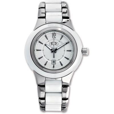 Cermaic Couture&trade; Stainless Steel Ladies Watch
