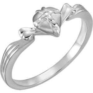 Religious Rings, Continuum Sterling Silver The Gift Wrapped HeartÂ® Ring Size 8 