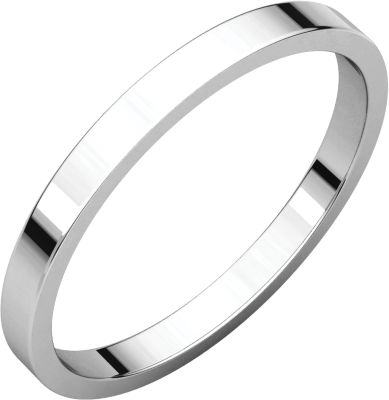 Platinum 2 mm Flat Band Size 5<br>(Size 5)