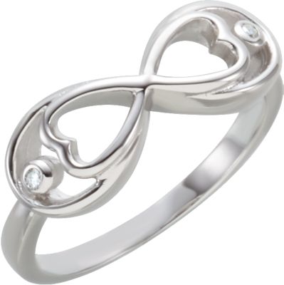 Sterling Silver .025 CTW Diamond Ring