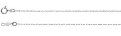 18-inch .75MM Rope Chain with Spring Ring - 14K White Gold