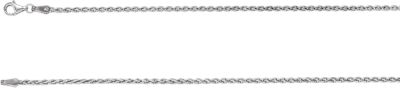 18-inch Wheat Chain with Lobster Clasp - 18K White
