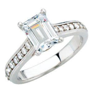 Semi-Mount Engagement Ring or Matching Band