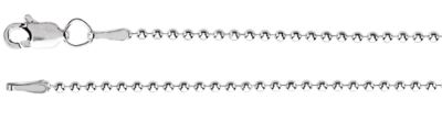 20-inch Bead Chain with Lobster Clasp - 14K White Gold