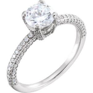 Platinum 1/2 CTW Diamond Engagement Ring | Stuller