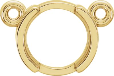 Round Half Bezel-Set Necklace Center