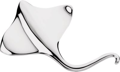 Pendant, 14K White Stingray Brooch / Pendant 