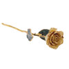12 Inch Lacquered White Rose With Gold Trim