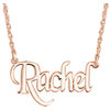 Gold Block Nameplate Necklace