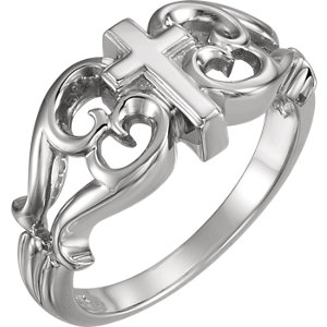 Religious Rings, Sterling Silver Cross Ring