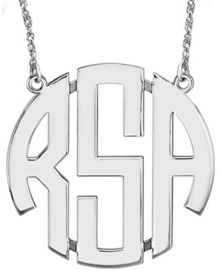 40mm 3 Letter Block Monogram Necklace Ref 86023