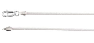 18-inch Clear Rubber Necklace with Lobster Clasp - Sterling Silver