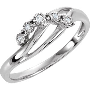 .03 CTW Diamond 5 Stone Ring Ref 650063