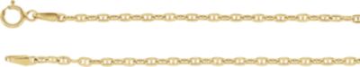 16-inch Marine Link Chain with Spring Ring - 14K Yellow Gold