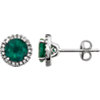 .13 CTW Diamond and Birthstone Friction Post Stud Earrings Ref 651302