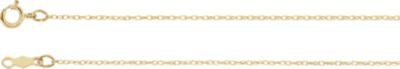 16-inch .75MM Rope Chain with Spring Ring - 14K Yellow Gold