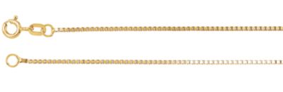 7-inch 1.2MM Solid Box Chain - 14K Yellow Gold