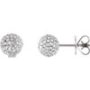 1.17 CTW Diamond Pave Ball Earrings Ref 444725