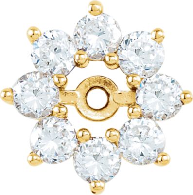 Earring Jackets, 14K Yellow 3/4 CTW Diamond Earring Jackets