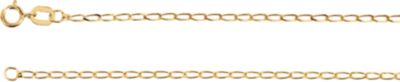 14K Yellow 1.25 mm Solid Curb Chain 20" Chain
