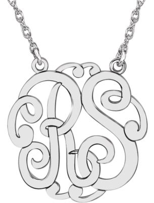 25mm 2 Letter Script Monogram Necklace Ref 86027