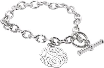 20mm 3 Letter Script Monogram Charm Bracelet Ref 86008