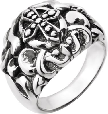 Religious Rings, Sterling Silver Men's Cross Fashion Ring