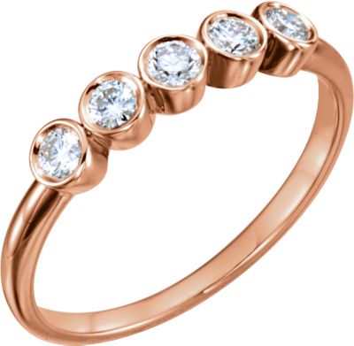 14K Rose 1/3 CTW Diamond Ring