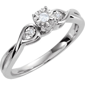 .06 CTW Diamond 3 Stone Ring Ref 650065