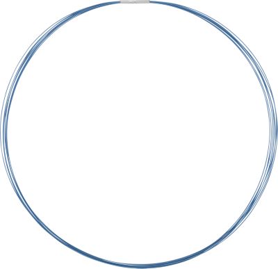 18-inch Blue Cable Saxe Coated Cable Chain with Clasp - Stainless Steel