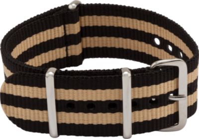 Black and Beige NATO Nylon Watch Strap