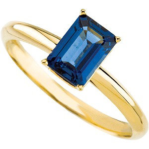 Fashion Rings , Genuine Blue Sapphire Ring