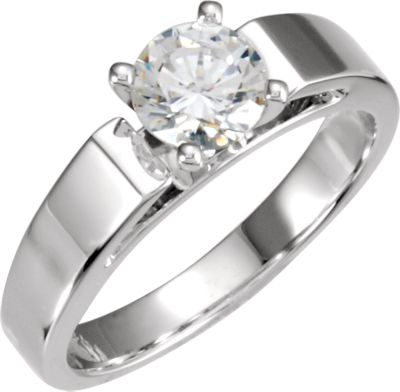 Platinum Diamond Cathedral Engagement Ring .5 Carat Ref 814338