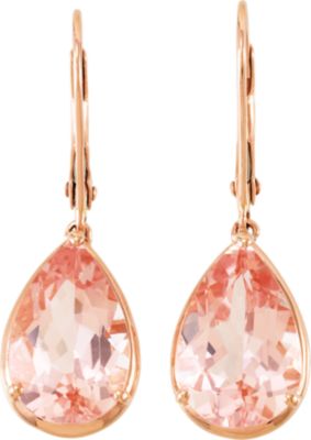 Genuine Morganite Lever Back Earrings Ref 68558