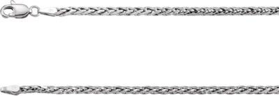 20-inch Wheat Chain with Lobster - 14K White Gold