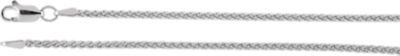 7-inch Wheat Bracelet with Lobster Clasp - 14K White Gold
