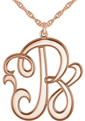 22mm Single Letter Script Monogram Necklace Ref 86029