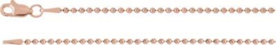 18-inch Bead Chain with Lobster Clasp - 14K Rose