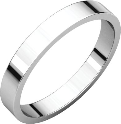 Platinum 3 mm Flat Band Size 4<br>(Size 4)