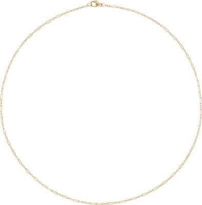 7-inch 1.6MM Knurled Figaro Bracelet W/Lobster Clasp - 14K Yellow Gold