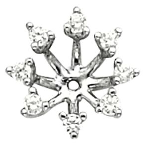 Earring Jackets, 14K White 1/2 CTW Diamond Earring Jackets