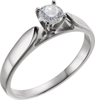 Platinum 4.5mm Round Engagement Ring Mounting