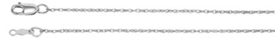 18-inch 1MM Rope Chain with Lobster Clasp - 14K White Gold
