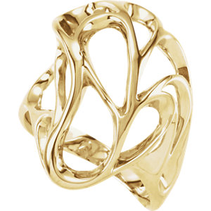 Fashion Rings , 18K Yellow Metal Fashion Ring