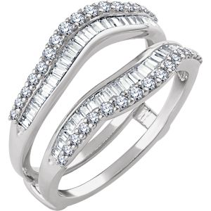 14K White 3/4 CTW Diamond Ring Guard | Stuller