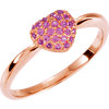 Genuine Pink Sapphire Heart Ring Ref 650132