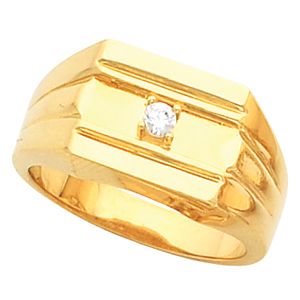 Mens Solitaire Ring