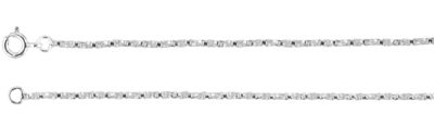 20-inch Twisted Box Chain with Spring Ring - Sterling Silver