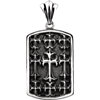 Sterling Silver 48 x 23mm Men's Cross Pendant