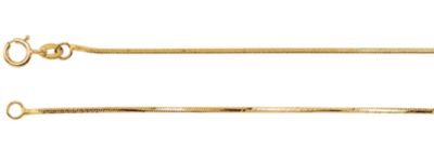 24-inch Diamond Cut Snake Chain with Spring Ring - 14K Yellow Gold